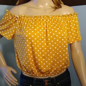 Tilly's xl pheasant crop blouse NWT
